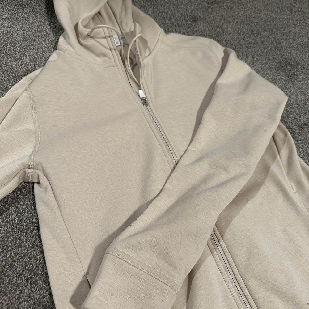 Nobull Zip Hoodie Cream Men’s Small